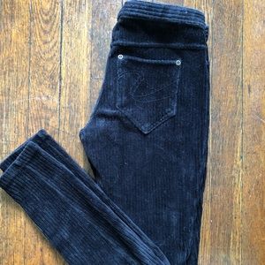 Ribbed 5 pocket velour leggings (small/4)